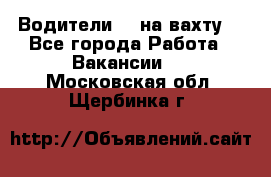 Водители BC на вахту. - Все города Работа » Вакансии   . Московская обл.,Щербинка г.